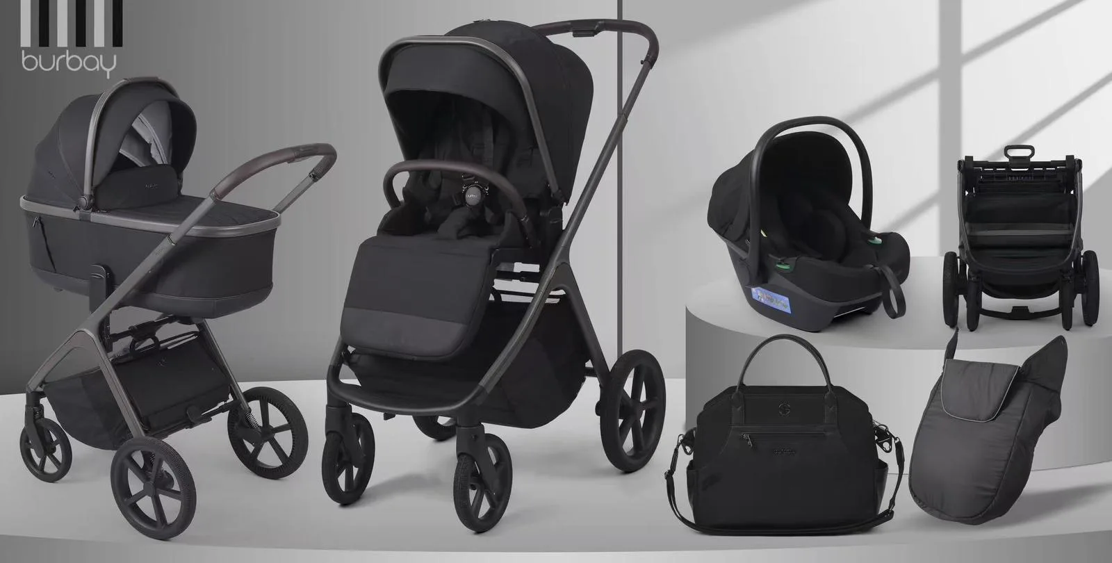 Karrocë Premium 3 në 1 Burbay – Komoditet, Siguri dhe Elegancë për Bebin Tuaj